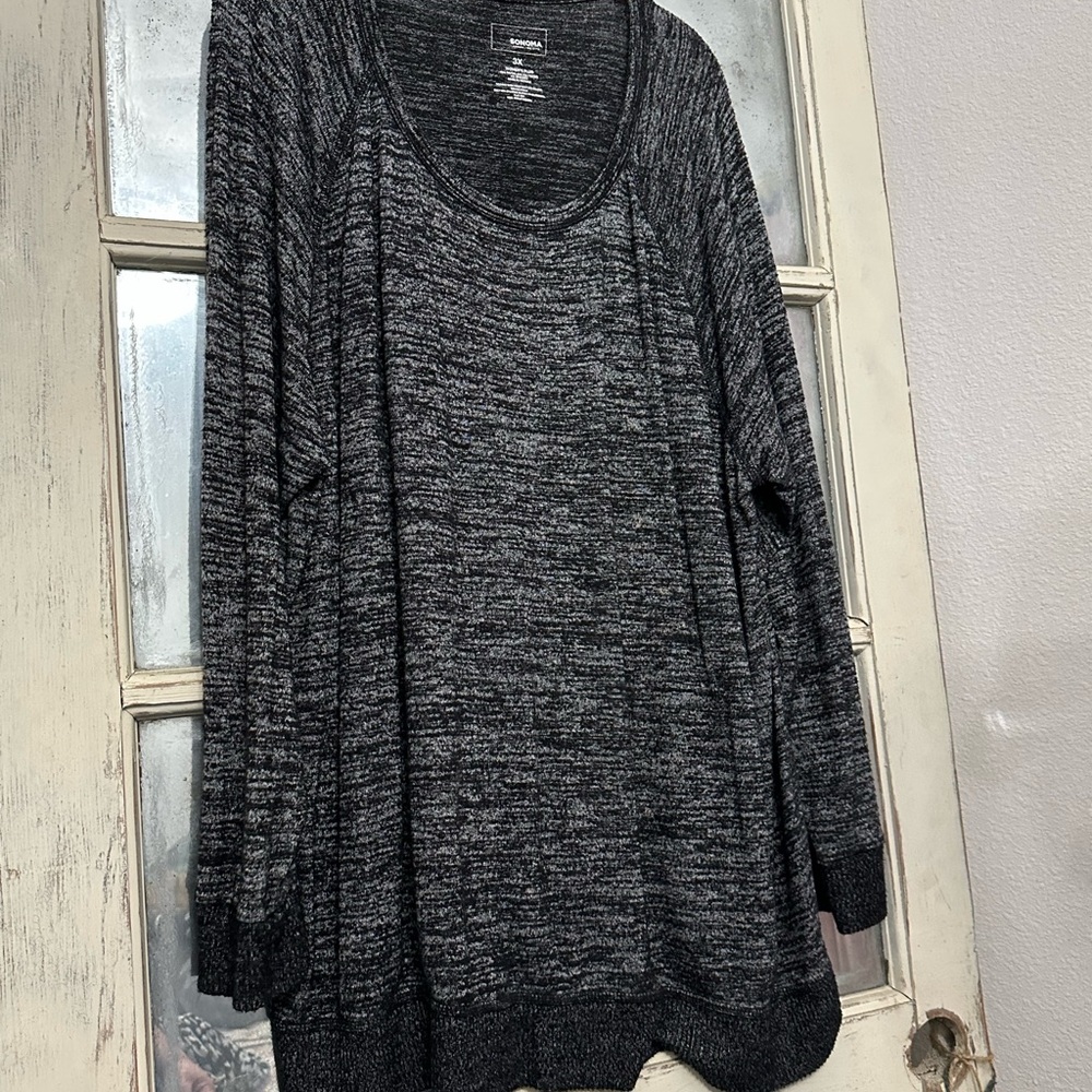 Sonoma Charcoal Knit Top